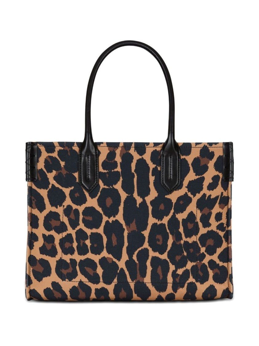 Balmain Leopard Print Tote Bag With Structured Silhouette