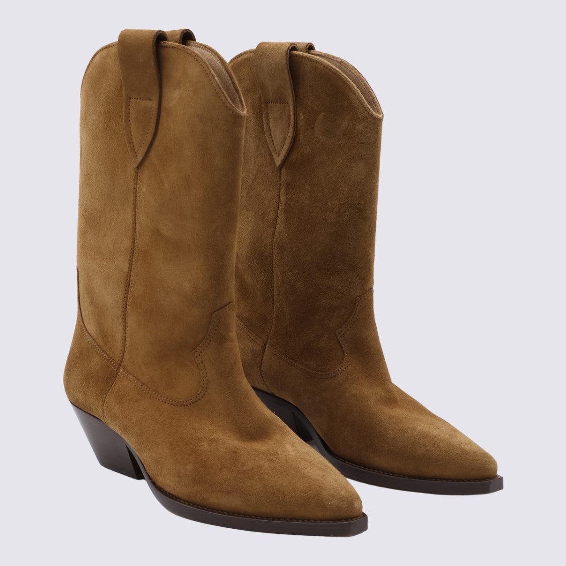 Isabel Marant Mid-Calf Suede Boots With Pointed Toe