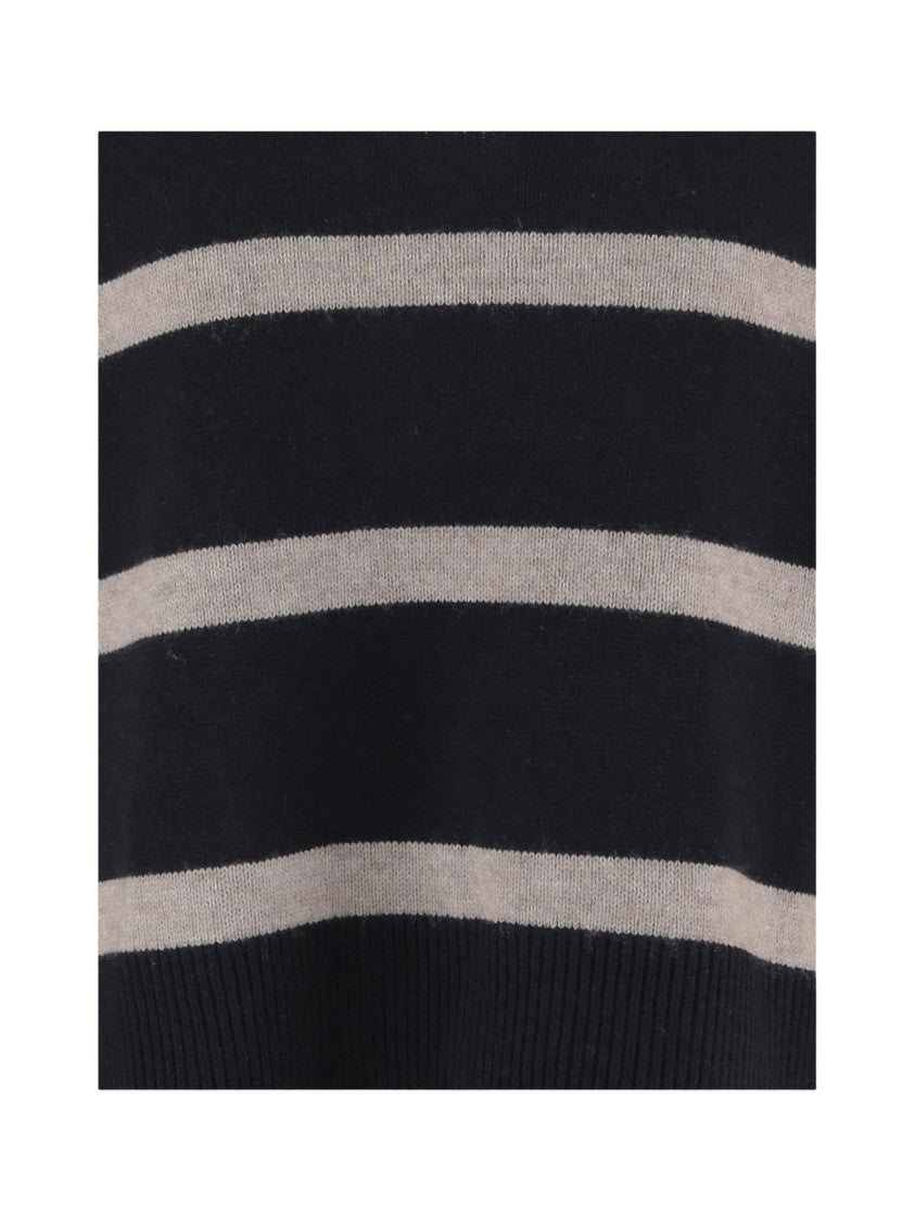 Allude Wool And Cashmere Striped Sweater