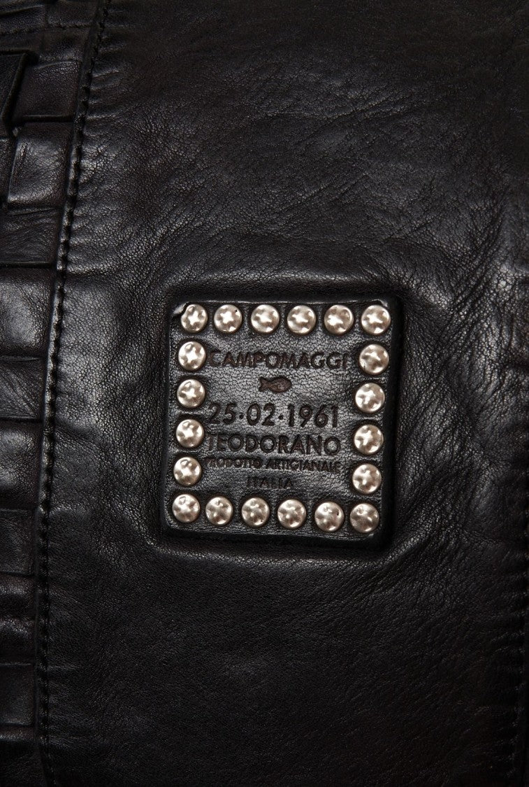 Campomaggi Intricately Woven Leather Shoulder Bag With Adjustable Strap