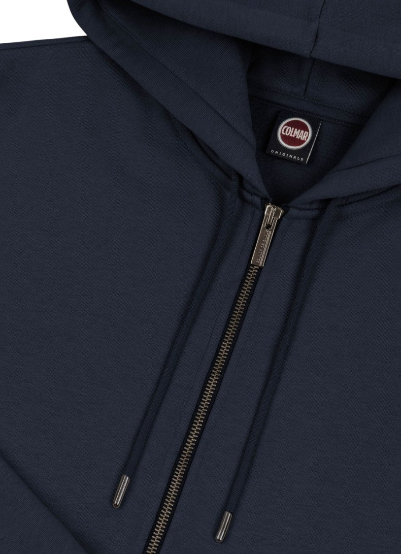 Colmar Blue Zip-Up Hooded Fleece Sweatshirt