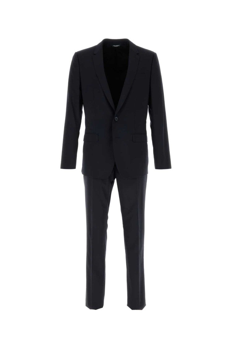Dolce & Gabbana Midnight Blue Stretch Wool Suit
