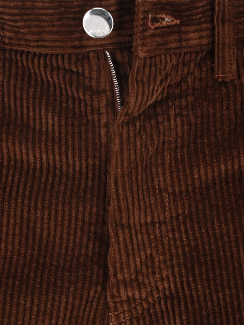 Marni Straight-Leg Brown Corduroy Pants With Five-Pocket Design