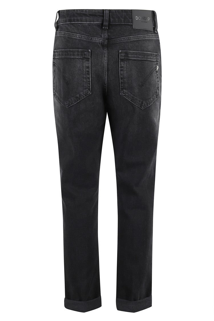 Dondup Faded Black Mid-Length Koons Trousers