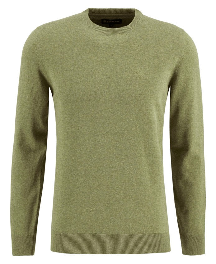 Barbour Tailored-Fit Crewneck Sweater In Laurel Green