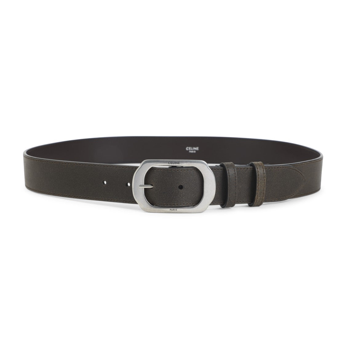 Celine Aged Brown Calf Leather 35Mm Belt