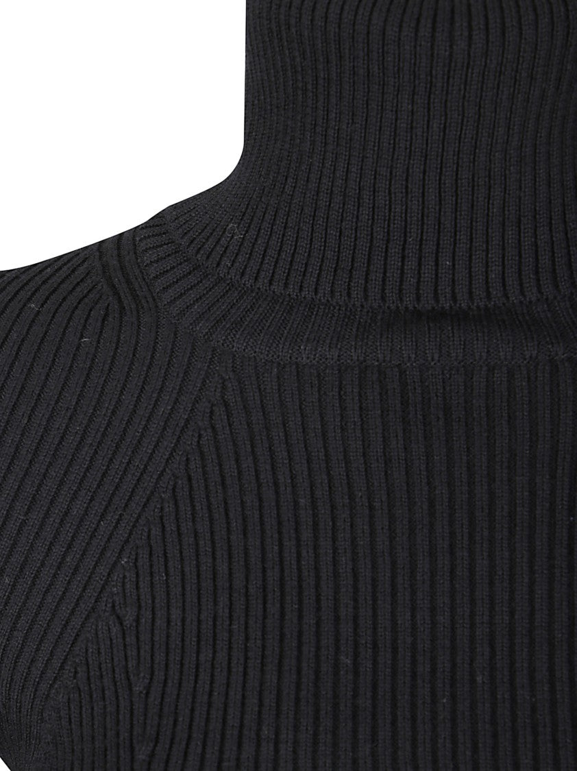 Junya Watanabe Ribbed Knit High Neck Sweater