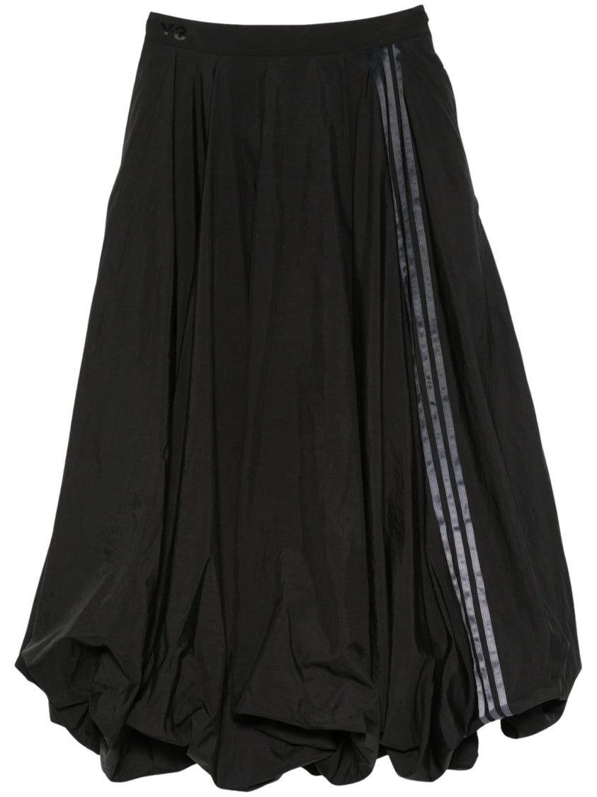 Y-3 Grd 3S Striped Gathered Balloon Skirt