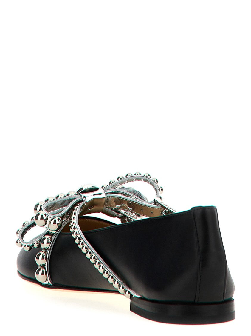 Mach & Mach Crystal Studs' Ballet Flats