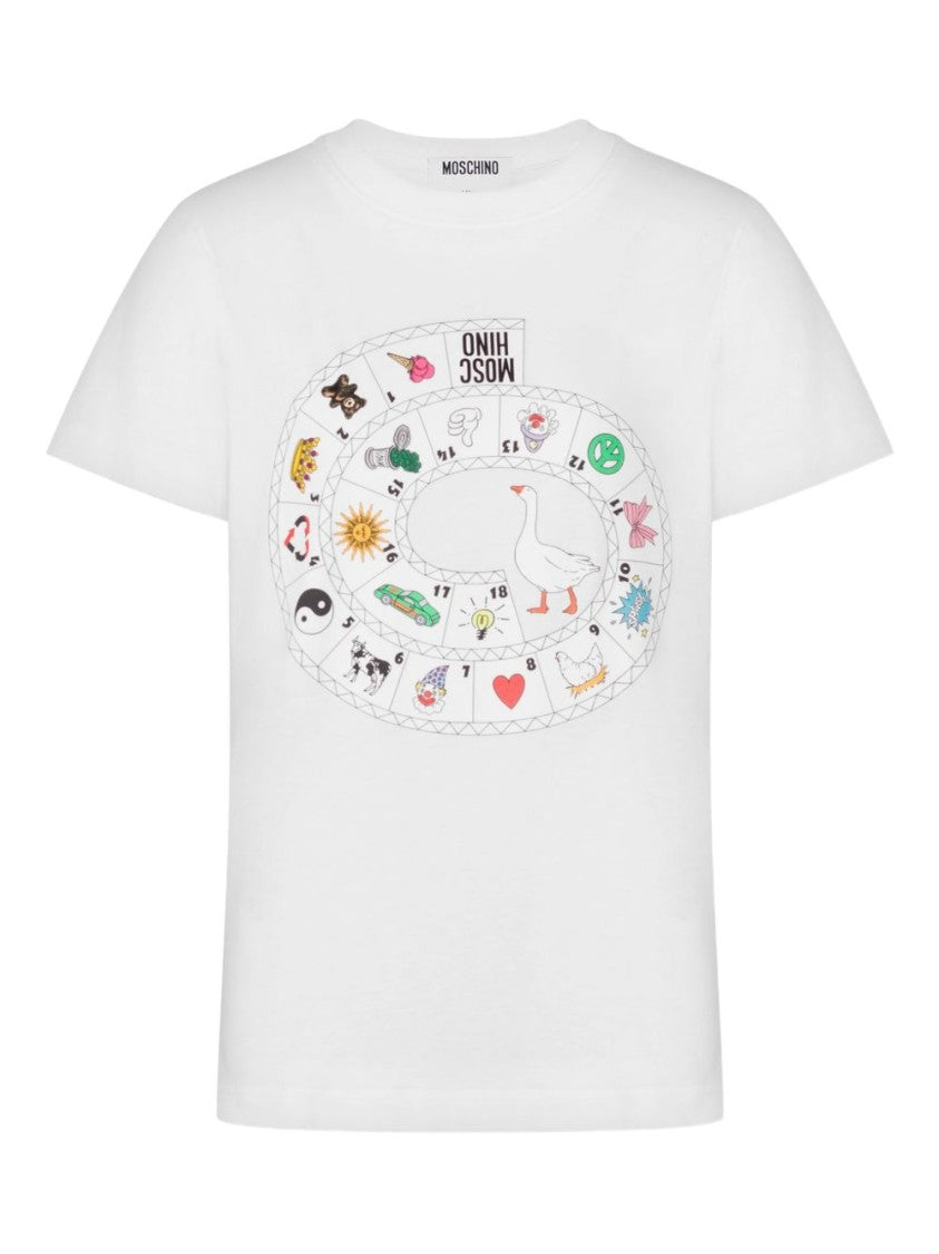 Moschino White Silk And Nylon Casual Top