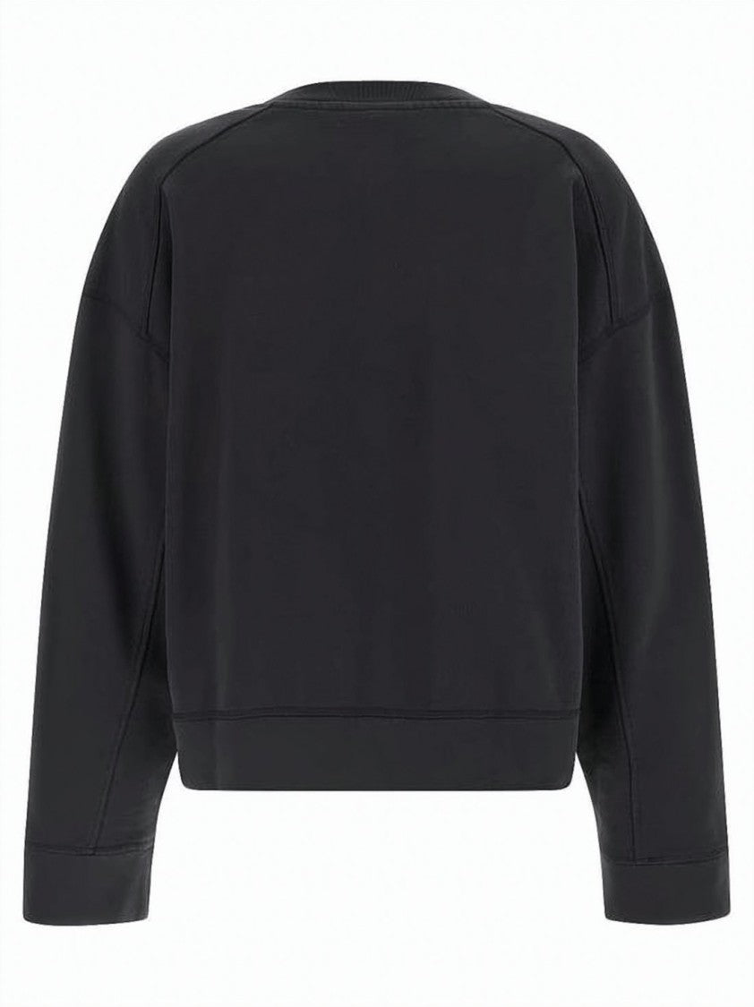 Ganni Relaxed Fit Long-Sleeve Cotton Top With Playful Graphic