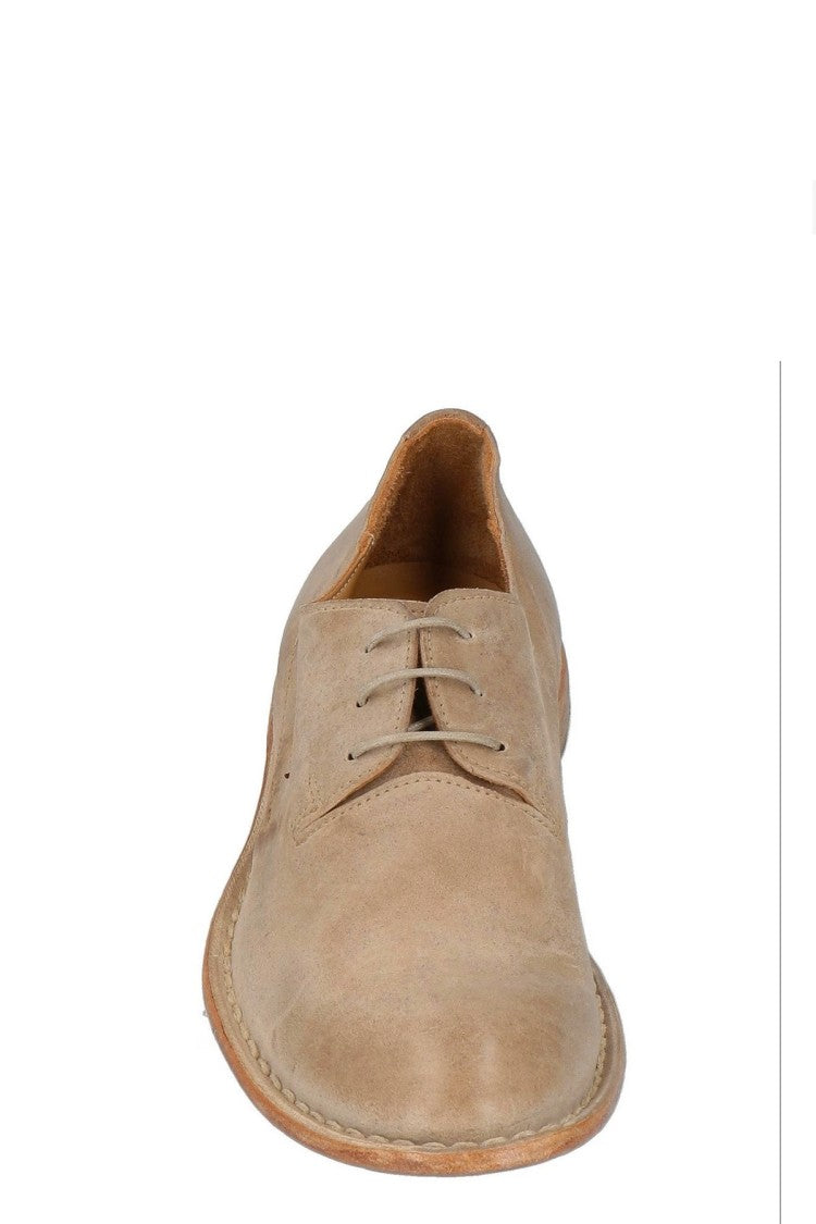 Moma Beige Leather Brogues