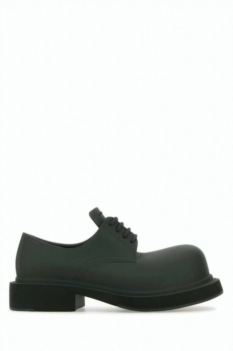 Balenciaga Minimalist Black Derby Shoes With Elevated Sole