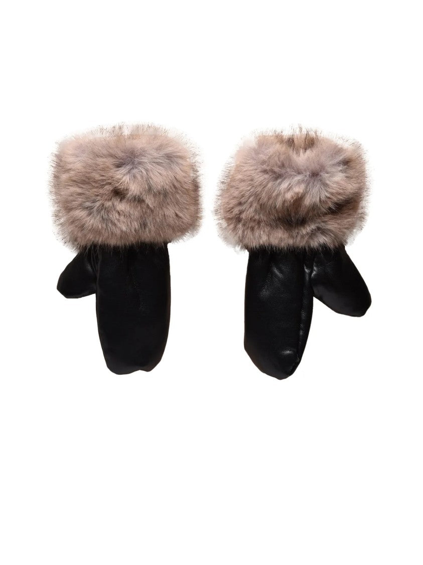 Stand Studio Faux Fur Gloves With Plush Cuff And Luxe Finish