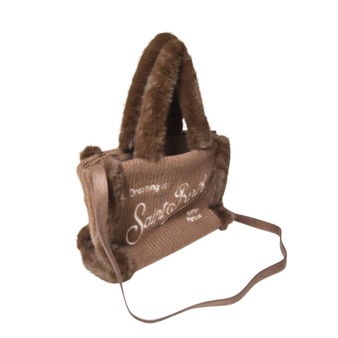 Mc2 Saint Barth Structured Brown Handbag With Timeless Design