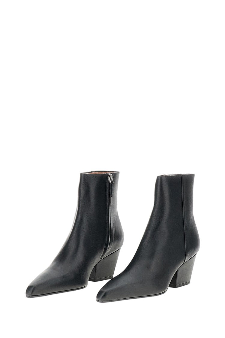Paris Texas Black Jane Calf Leather Boots
