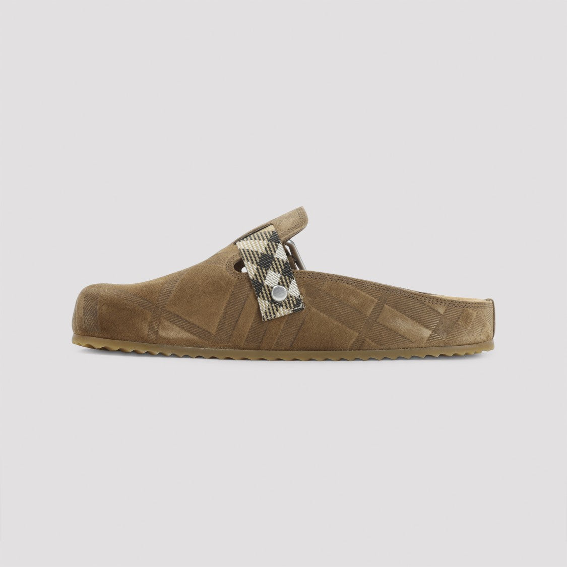 Burberry Urchin Brown Suede Leather Slippers