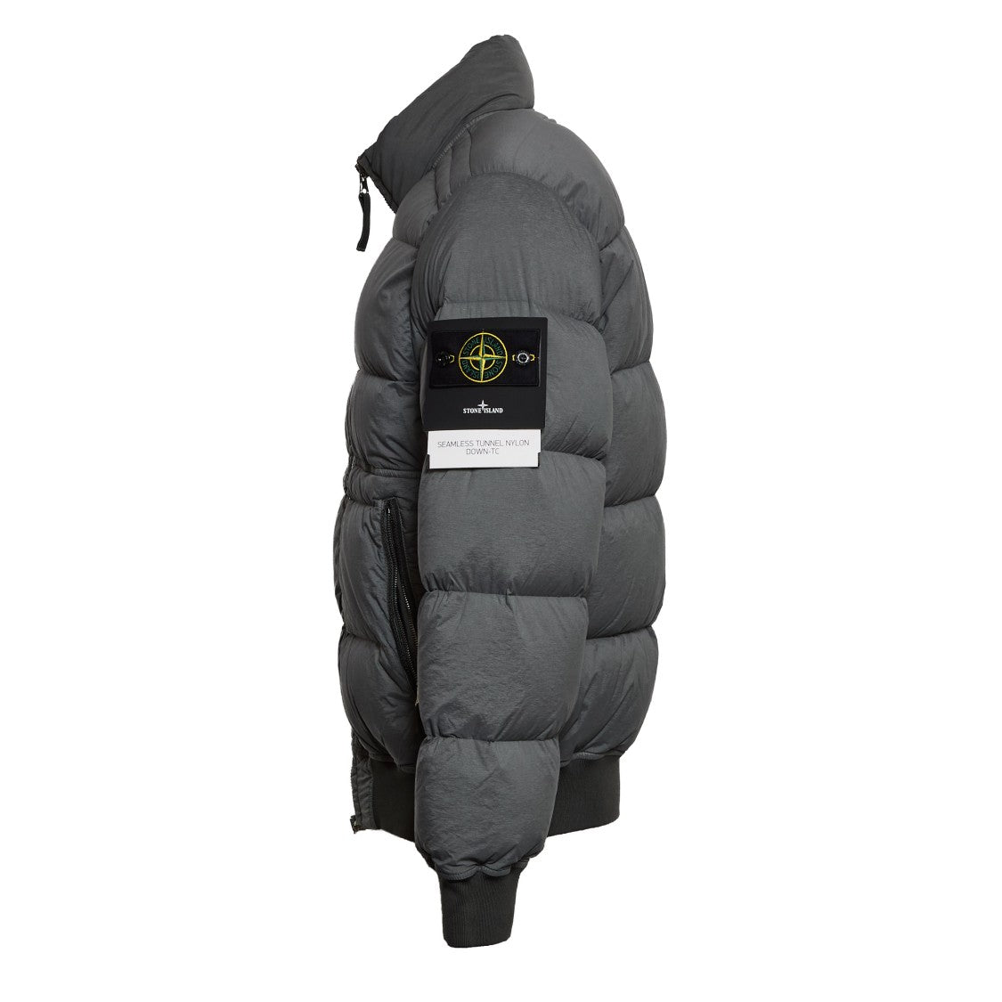 Stone Island Seamless Bomber Jacket With Double Zip Closure