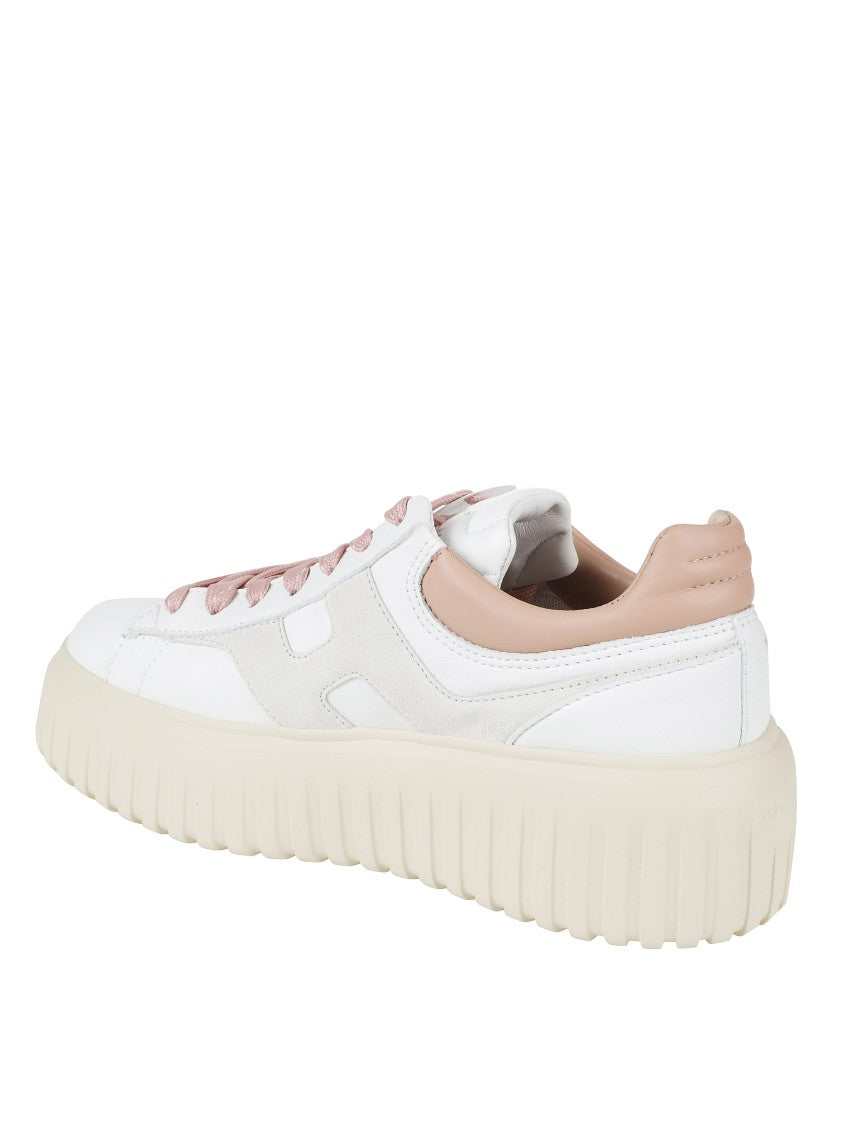 Hogan Chunky Platform Sneakers With Smooth And Textured Uppers