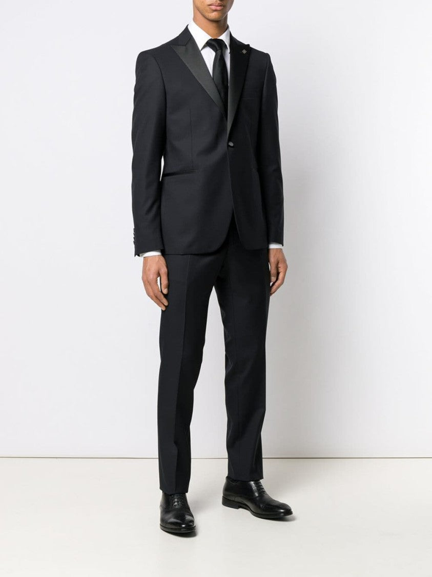 Tagliatore Tailored Black Virgin Wool Suit Set