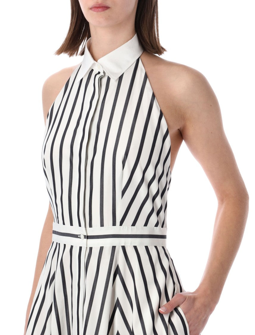 Polo Ralph Lauren Eldred Striped Cotton Halter Midi Dress