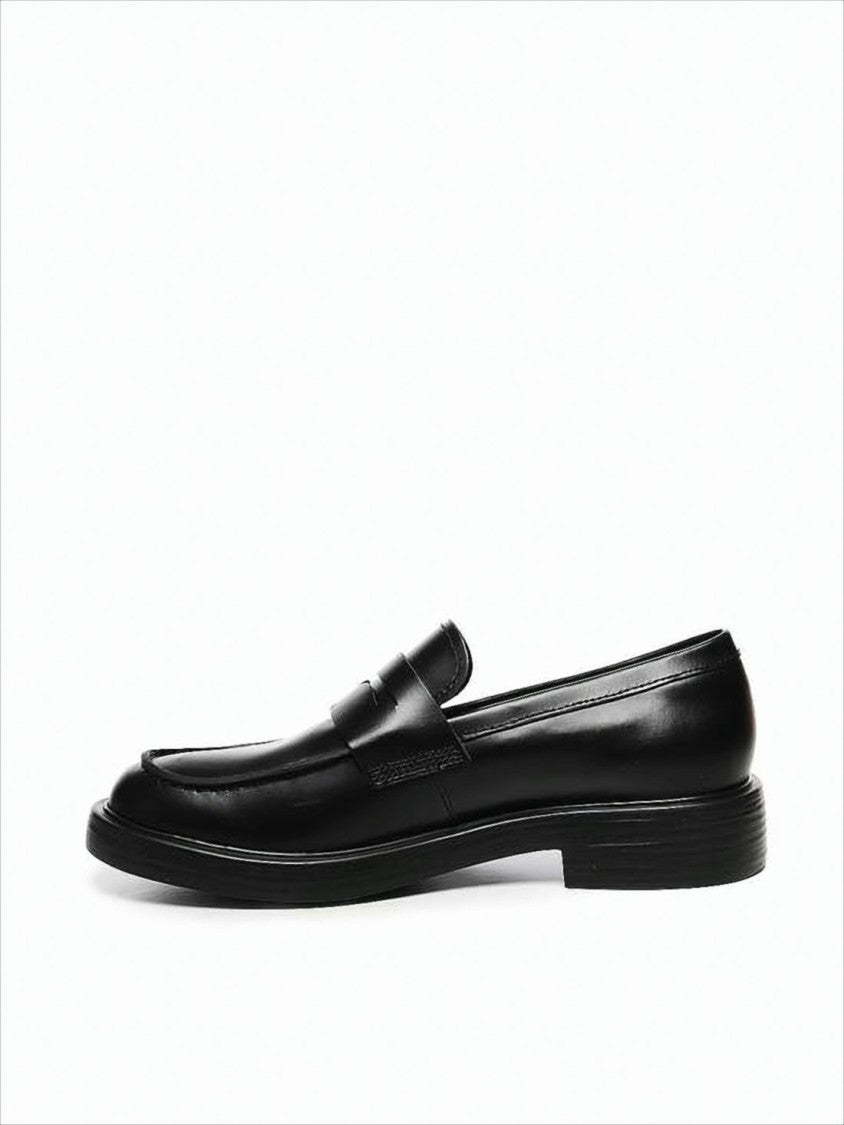 Camper Calf Leather Loafers With Penny Strap Detail