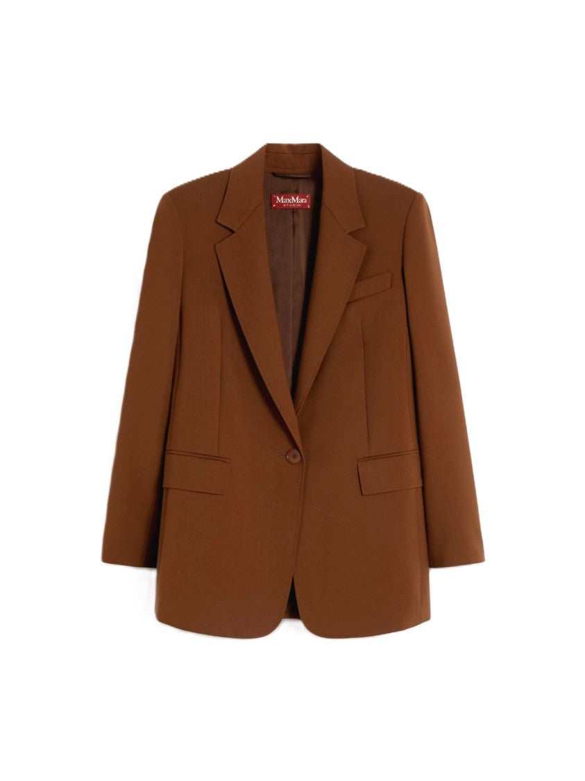 Max Mara Structured Tailored Blazer With Sharp Shoulders