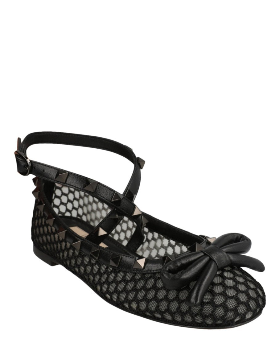 Valentino Rockstud Mesh Ballet Flats