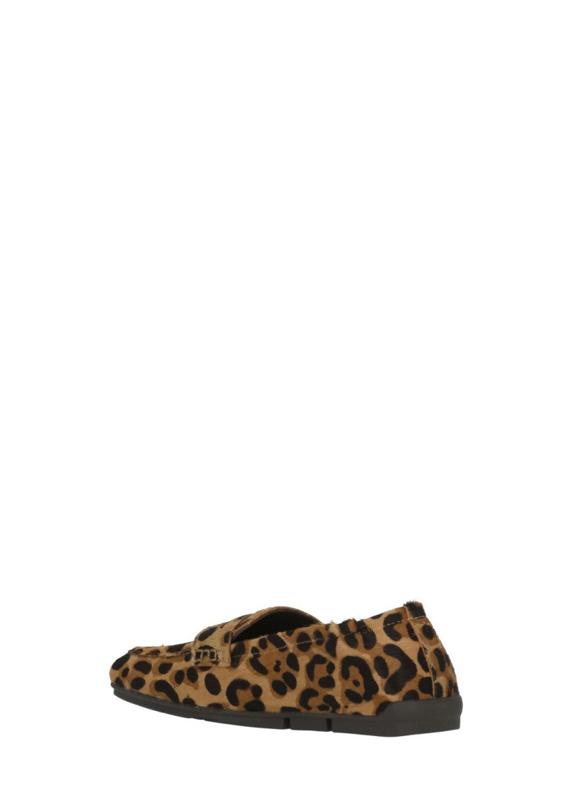 Ash Brown Barkley Leopard Calf Hair Loafers
