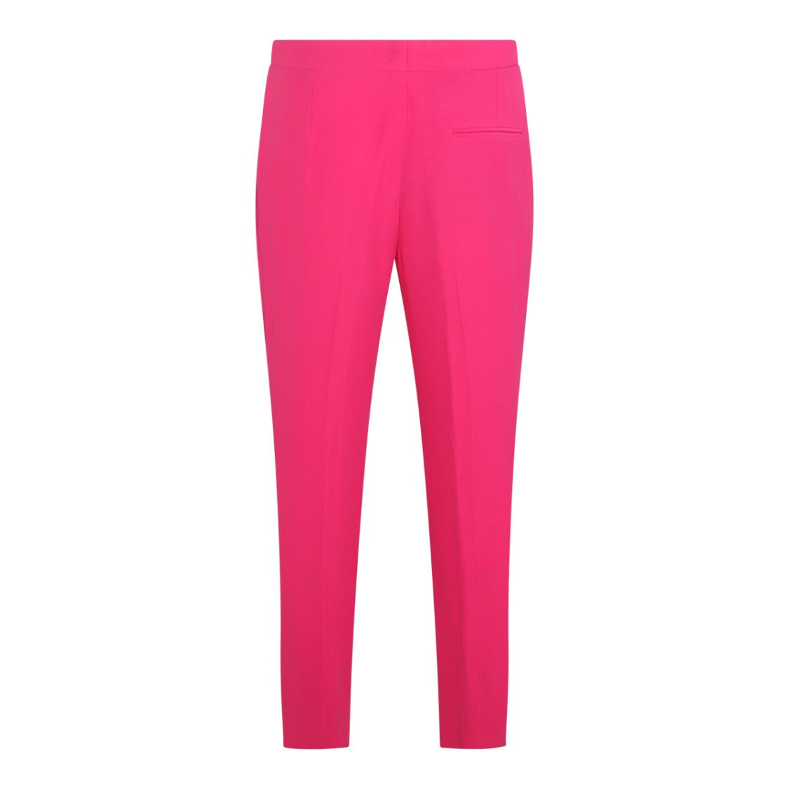 Alexander Mcqueen Orchid Pink Viscose Blend Stretch Trousers With Mid Waist Design