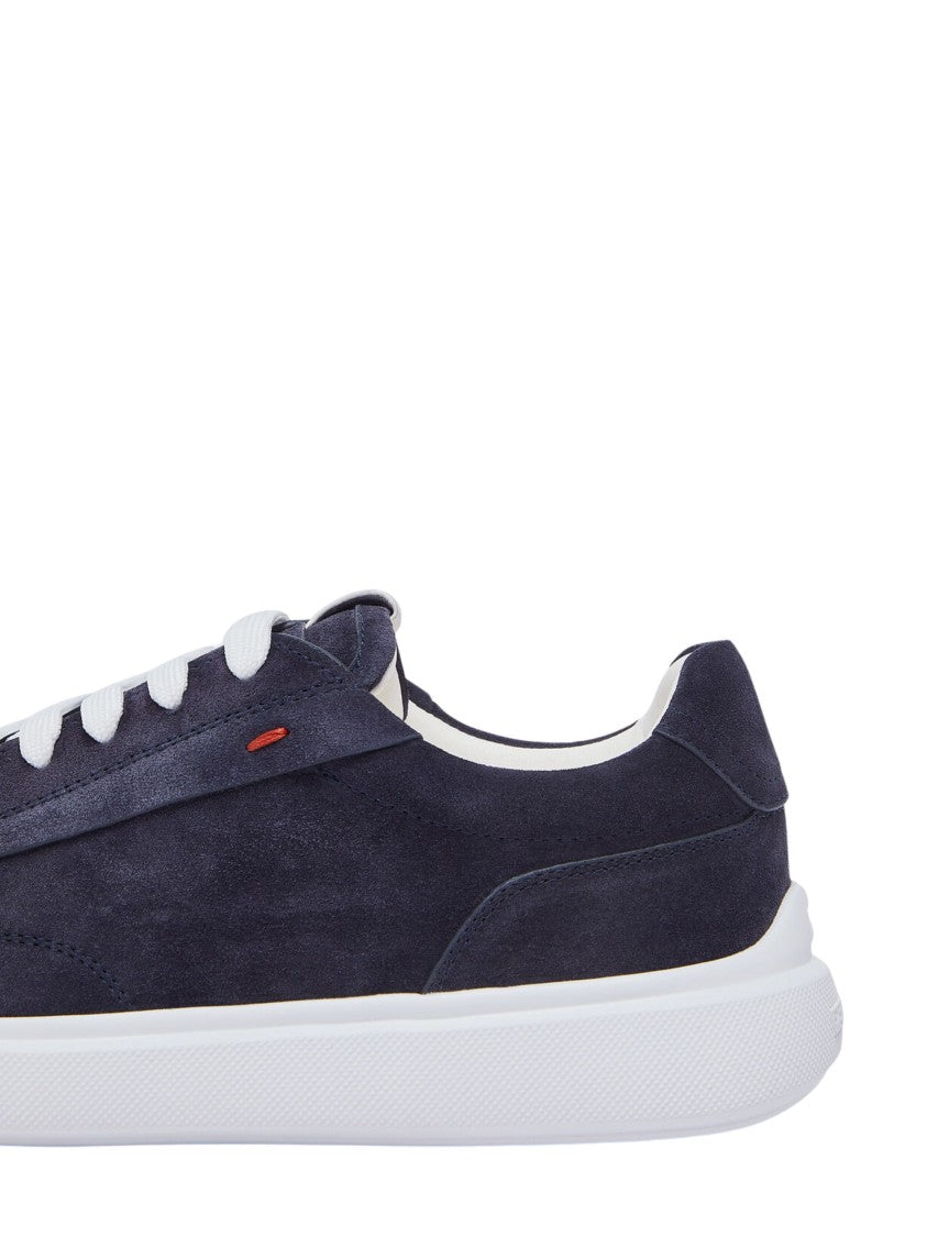 Peuterey Navy Blue Quarter 01 Suede Sneakers