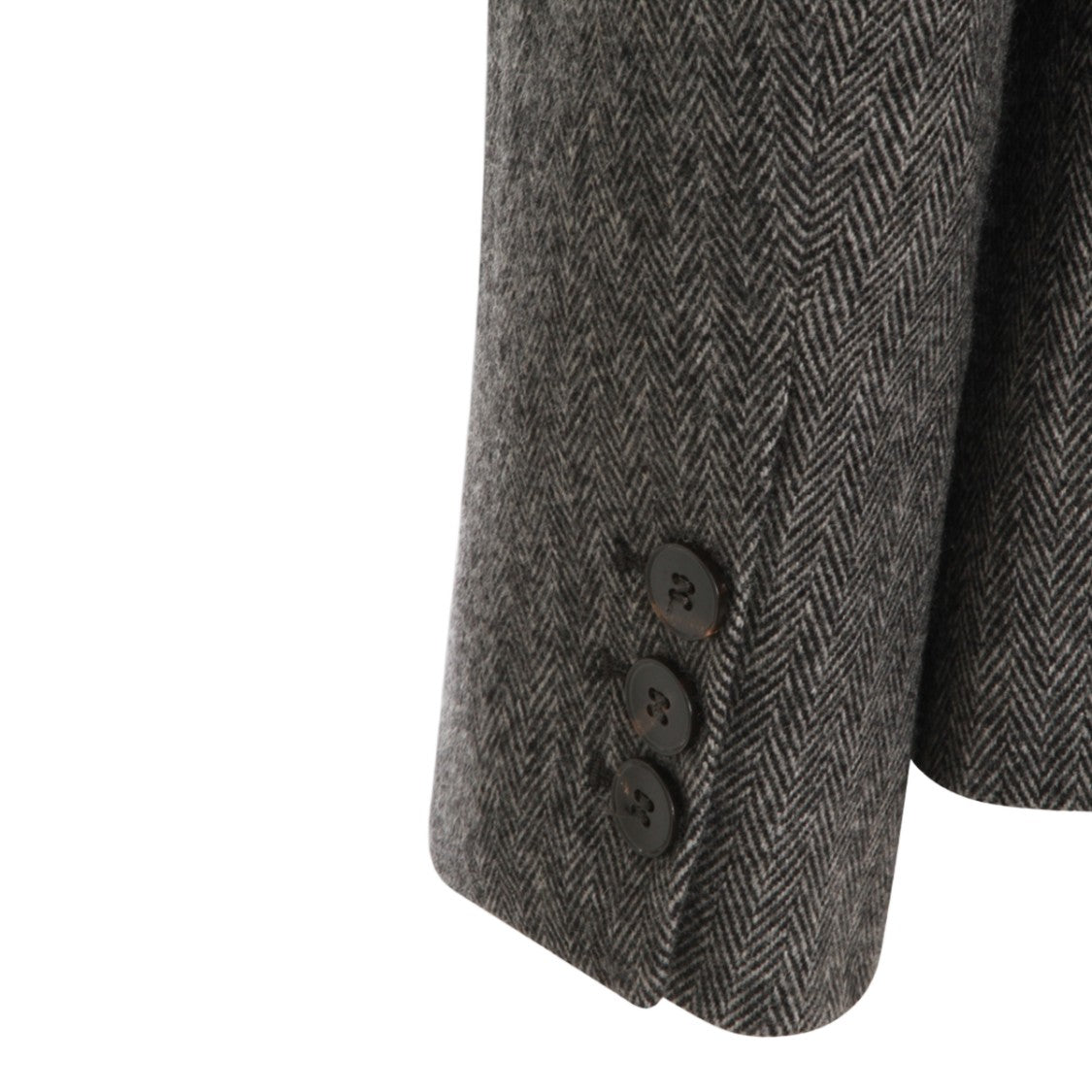 Antonelli Firenze Tailored Anthracite Herringbone Jacket With Notched Lapel