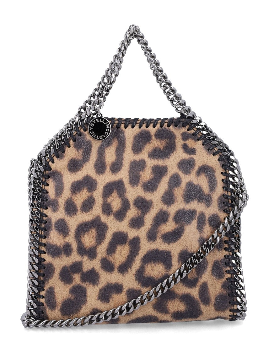 Stella Mccartney Compact Leopard Print Shoulder Bag With Distinctive Chain Trim