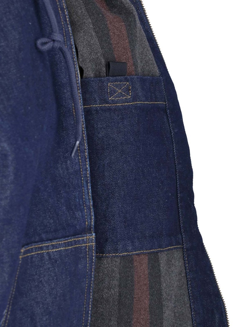 Carhartt Wip Blue Og Active Cotton Denim Hooded Jacket