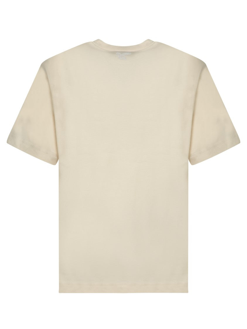 Burberry White T-Shirts With Iconic Logo Detail
