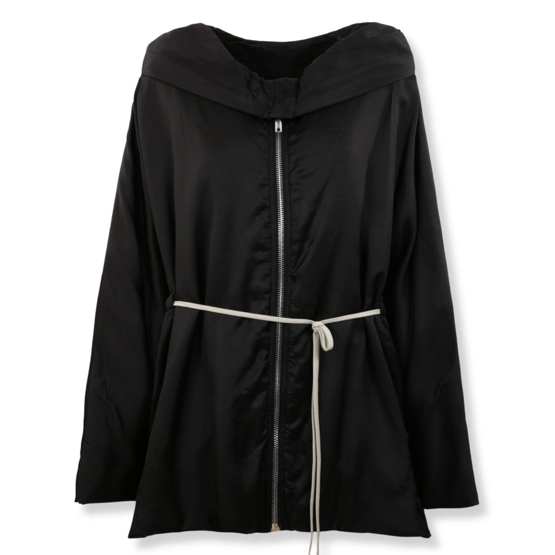 Rick Owens Padded Black Jacket With High Collar