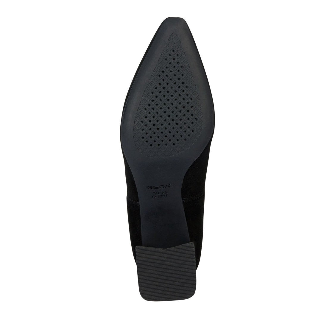 Geox Giselda Black Pointed Toe Suede Ankle Boots