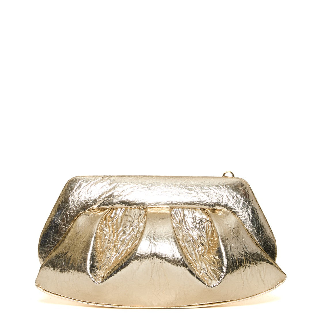 Themoirè Mirror Gold Clutch Medium