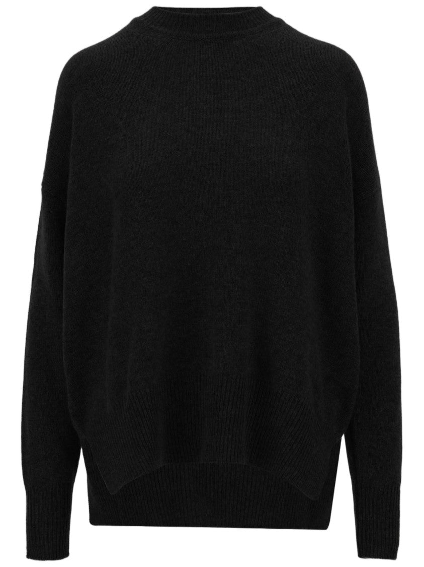 Jil Sander Black Slit Pure Cashmere Sweater