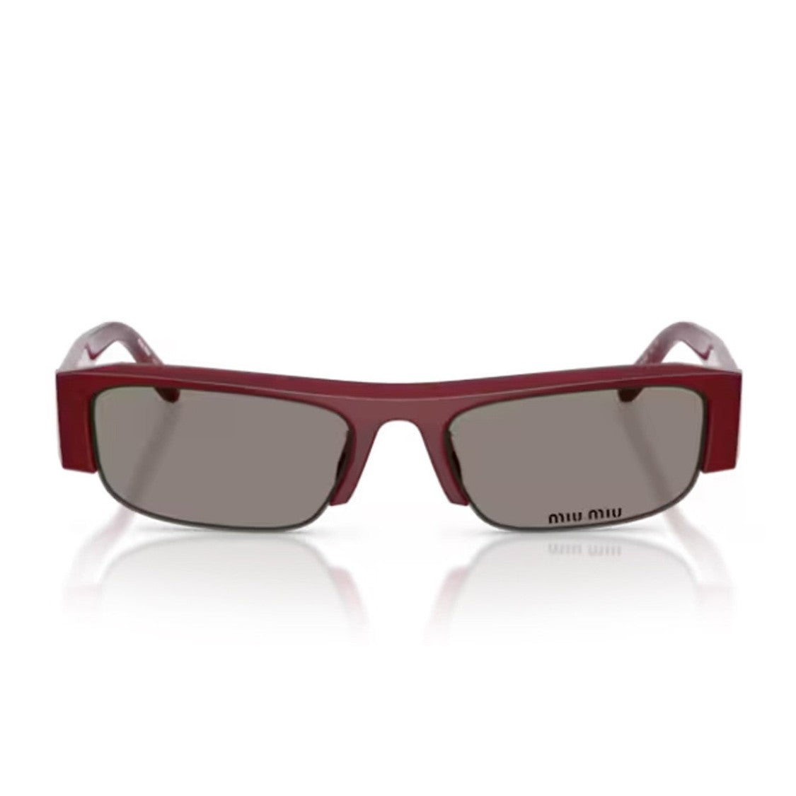 Miu Miu Bordeaux Acetate Rectangular Sunglasses