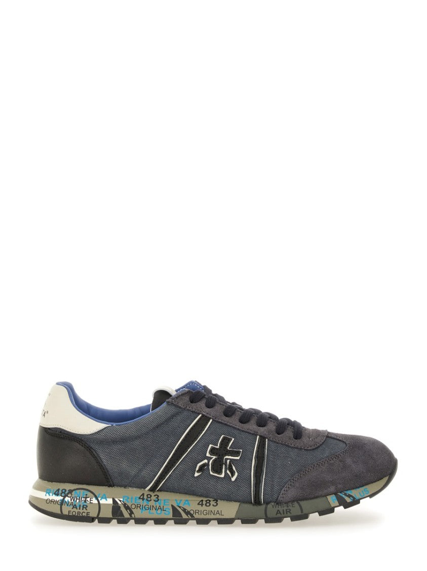 Premiata Lucy 7770 Low Profile Suede Mesh Sneakers