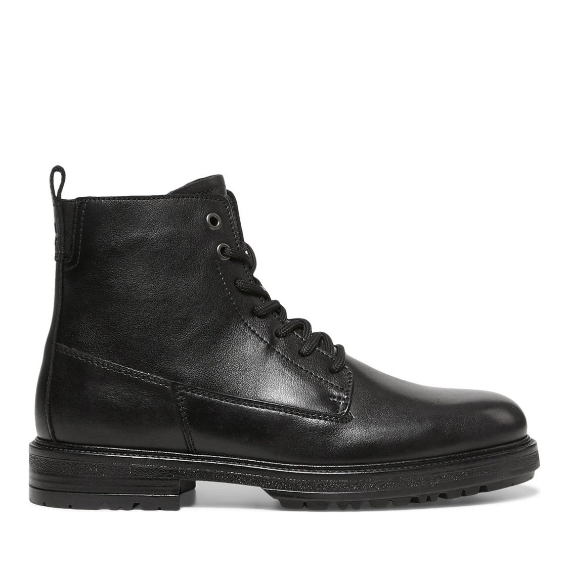 Marc O'polo Black Rony 3A Leather Lace-Up Side Zip Boots