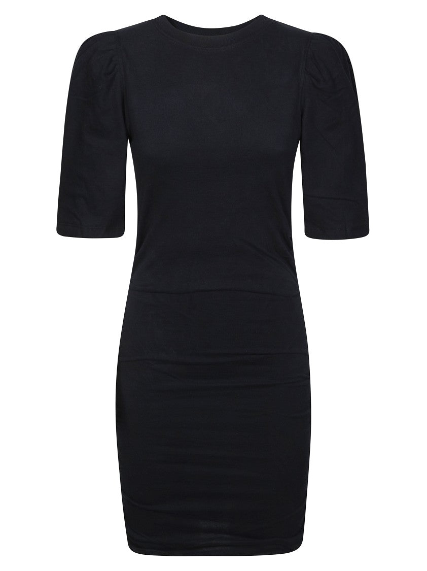 Isabel Marant Mylda Dress Ruched Puffed Sleeve Mini Dress