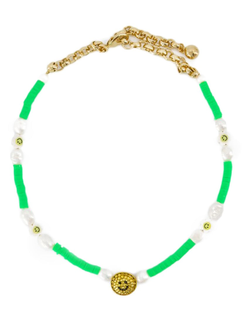 Shourouk Happy Green Necklace - Brass - Green