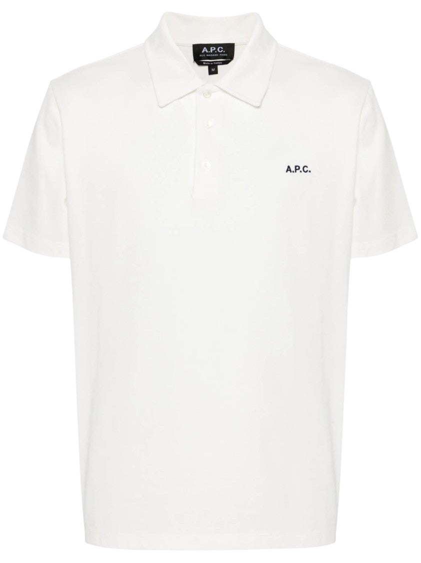 A.P.C. Minimalist Short-Sleeve Polo Shirt With Button Placket