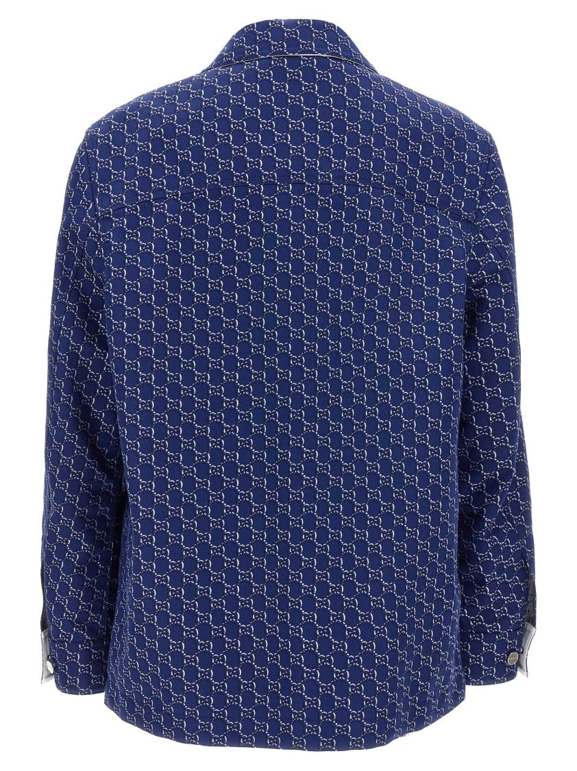 Gucci Jacquard Cotton Jacket With All-Over Gg Shadow Pattern