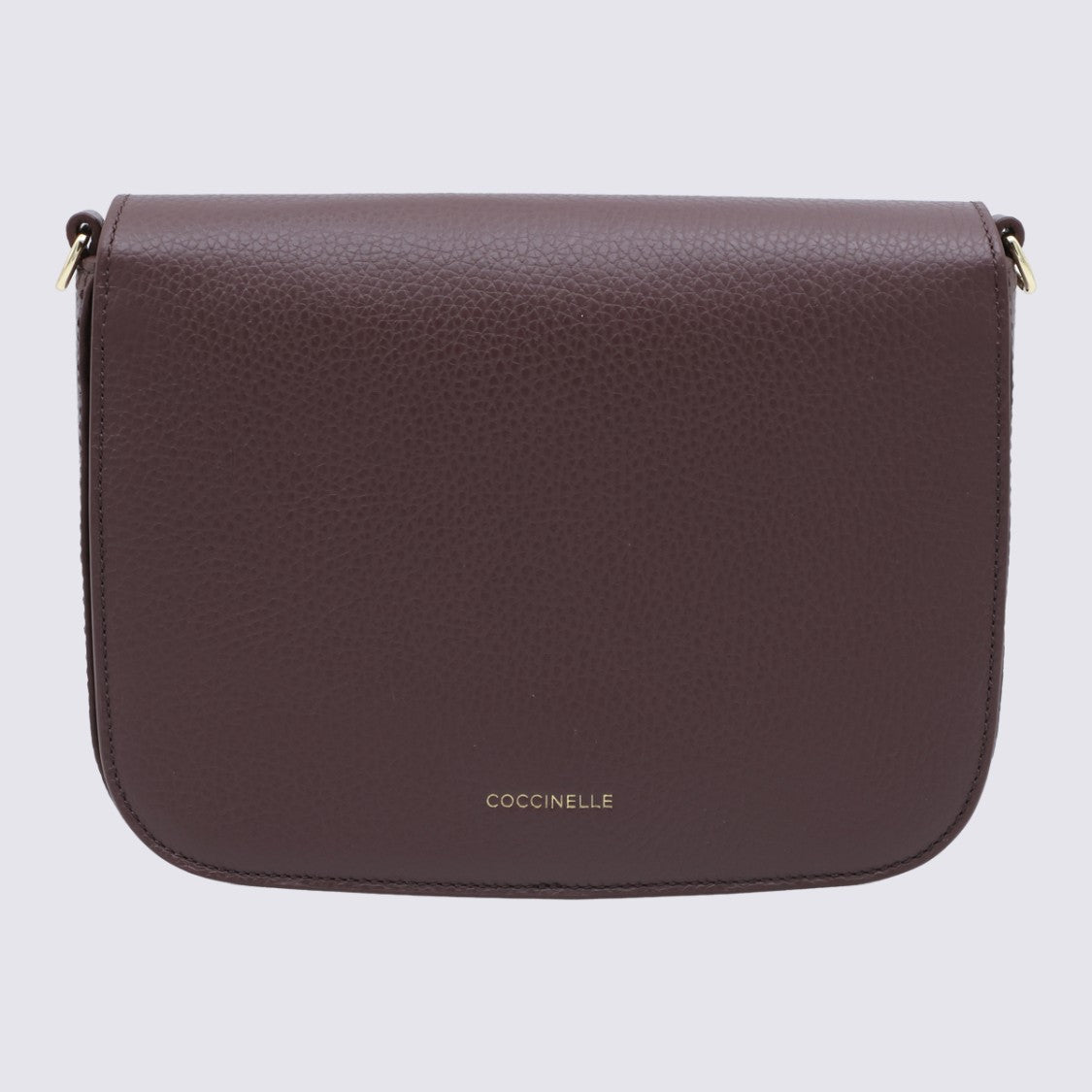 Coccinelle Structured Brown Pebbled Leather Coccinelle Handbag