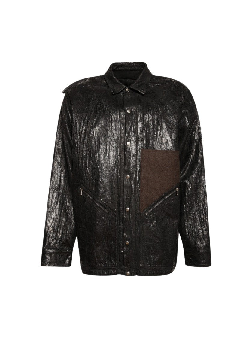 Rick Owens Giacca Tour Jacket Black And Brown