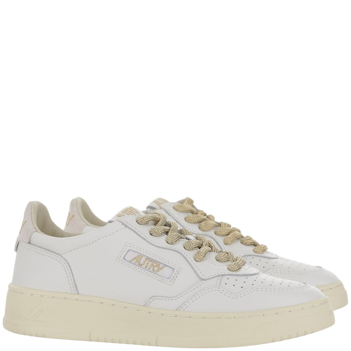 Autry Leather Sneakers With Perforated Toe
