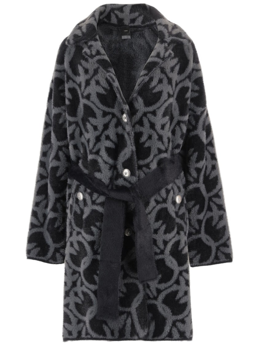 Pinko Nylon Coat With Love Birds Motif